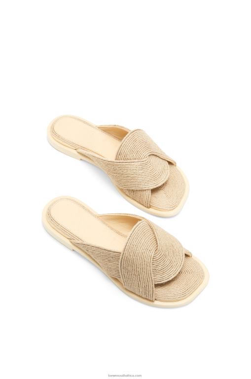 Loewe Women Petal slide in jute 206XF698 Natural