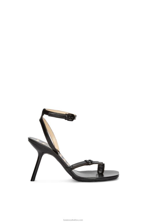 Loewe Women Petal stiletto sandal in lambskin 206XF671 Black