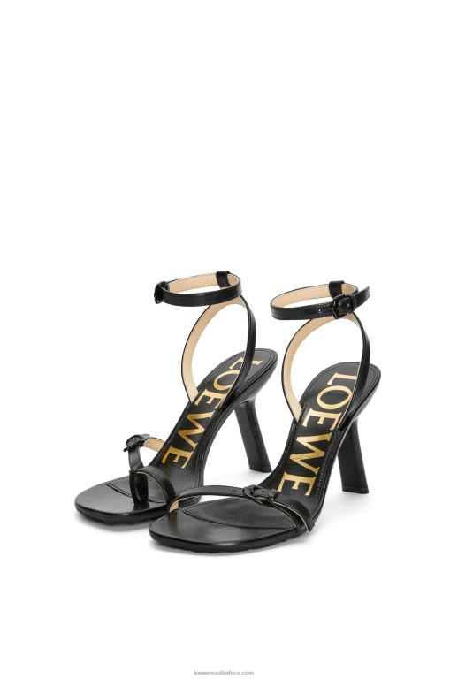Loewe Women Petal stiletto sandal in lambskin 206XF671 Black