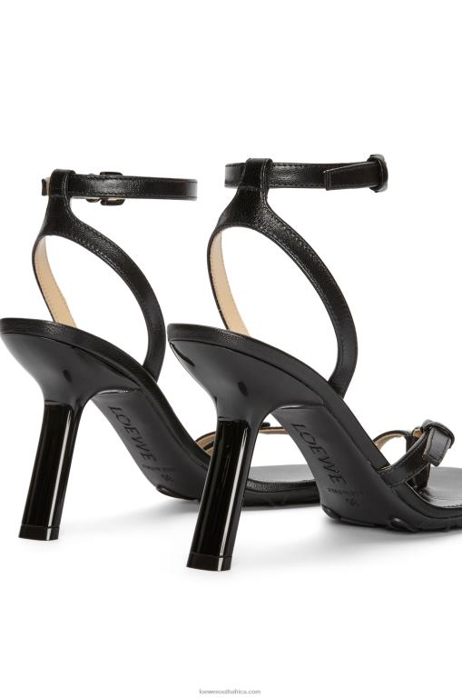 Loewe Women Petal stiletto sandal in lambskin 206XF671 Black