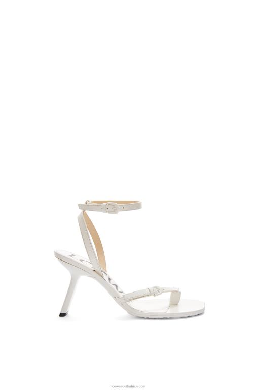 Loewe Women Petal stiletto sandal in lambskin 206XF675 White