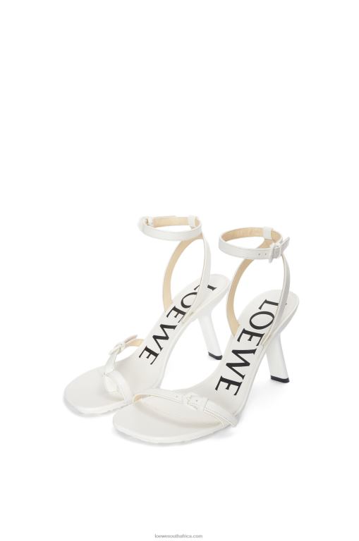 Loewe Women Petal stiletto sandal in lambskin 206XF675 White