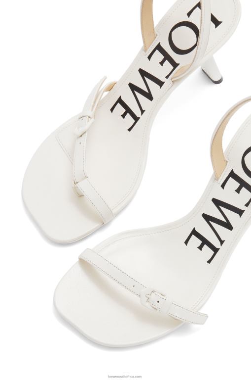 Loewe Women Petal stiletto sandal in lambskin 206XF675 White
