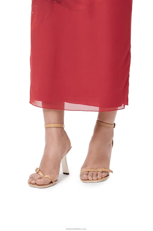 Loewe Women Petal stiletto sandal in lambskin 206XF676 Medium Concealer