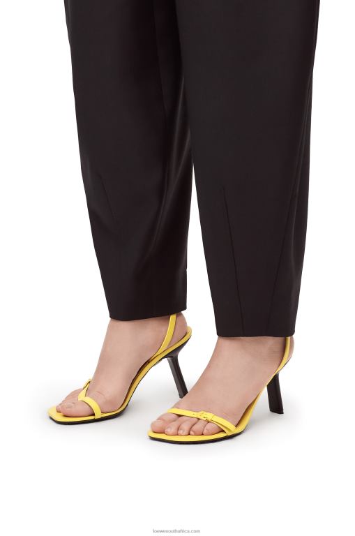 Loewe Women Petal stiletto sandal in lambskin 206XF678 Acacia Yellow