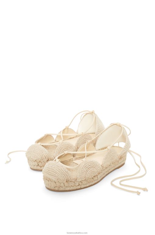 Loewe Women Solar espadrille in jute 206XF696 Natural
