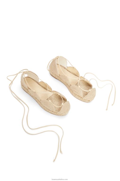 Loewe Women Solar espadrille in jute 206XF696 Natural