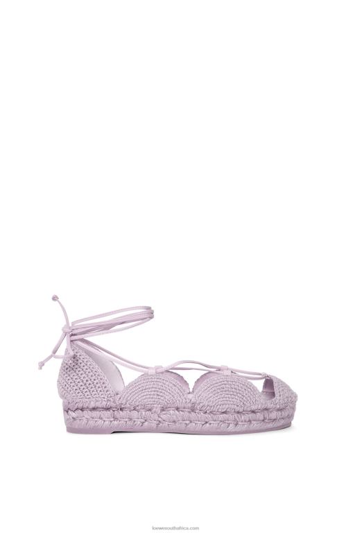 Loewe Women Solar espadrille in jute 206XF697 Lavender