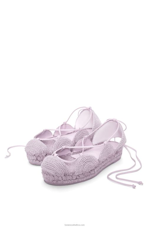 Loewe Women Solar espadrille in jute 206XF697 Lavender