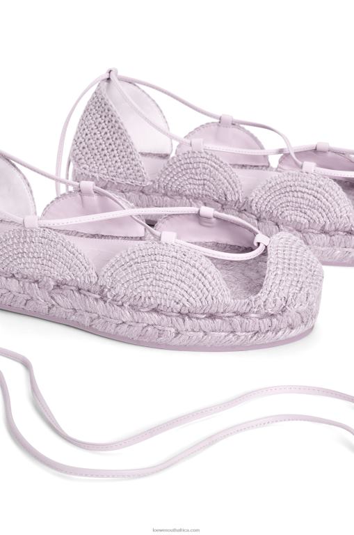 Loewe Women Solar espadrille in jute 206XF697 Lavender