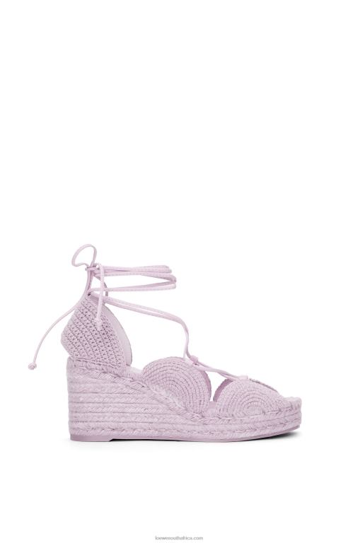 Loewe Women Solar wedge espadrille in jute 206XF701 Lavander