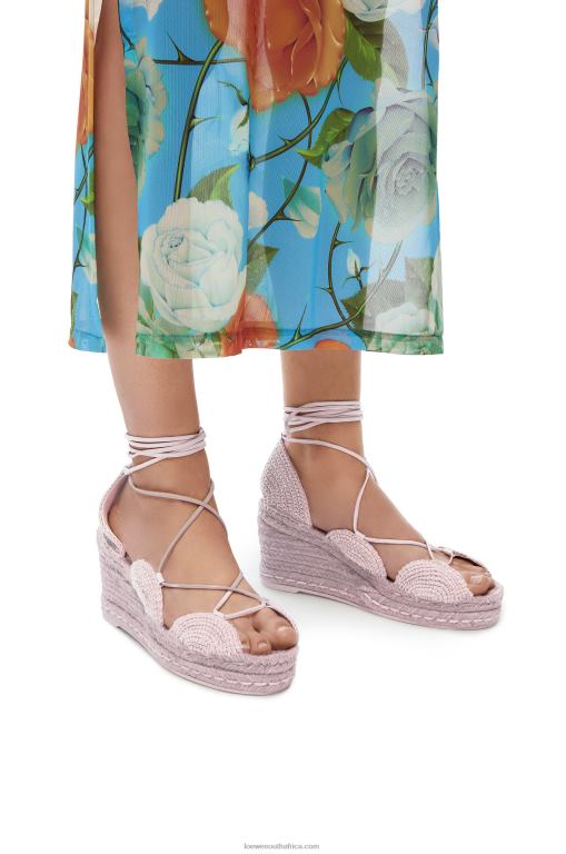 Loewe Women Solar wedge espadrille in jute 206XF701 Lavander