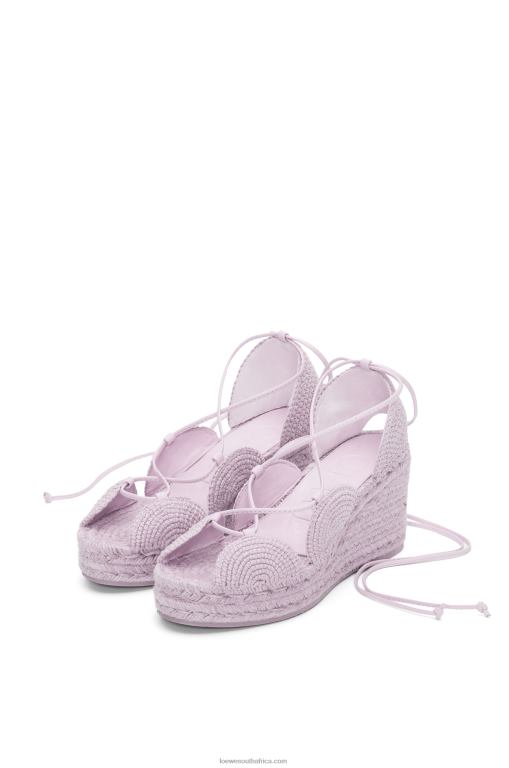 Loewe Women Solar wedge espadrille in jute 206XF701 Lavander