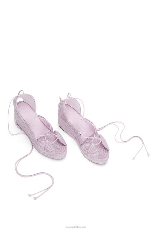 Loewe Women Solar wedge espadrille in jute 206XF701 Lavander