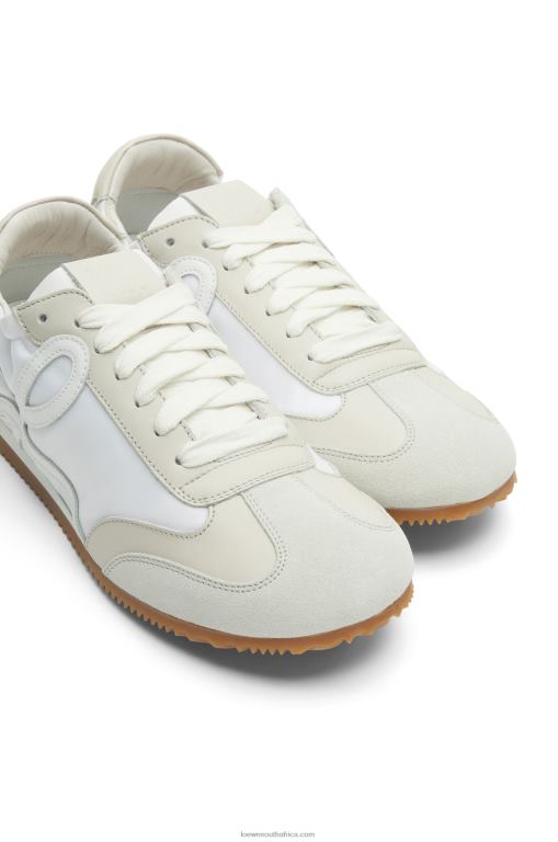 Loewe Women Ballet Runner in nylon and calfskin 206XF657 White/Off-white