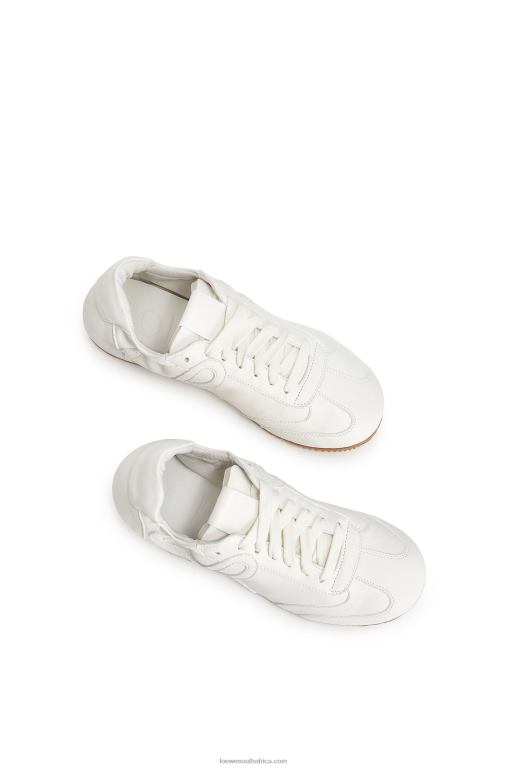 Loewe Women Ballet runner in lambskin 206XF655 Soft White