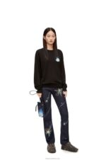 Loewe Men Calcifer sweater in wool 206XF1025 Black - Image 2
