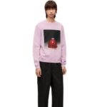 Loewe Men Ceramic print sweatshirt in cotton 206XF815 Lilac