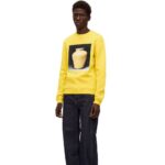 Loewe Men Ceramic print sweatshirt in cotton 206XF818 Yellow