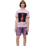 Loewe Men Ceramic print T-shirt in cotton 206XF819 Lilac