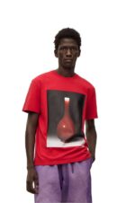 Loewe Men Ceramic print T-shirt in cotton 206XF821 Red - Image 2