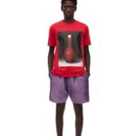 Loewe Men Ceramic print T-shirt in cotton 206XF821 Red