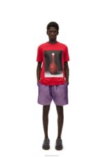 Loewe Men Ceramic print T-shirt in cotton 206XF821 Red
