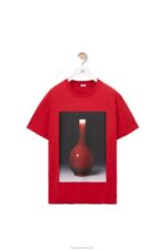 Loewe Men Ceramic print T-shirt in cotton 206XF821 Red - Image 4