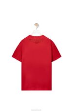 Loewe Men Ceramic print T-shirt in cotton 206XF821 Red - Image 5