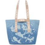 Loewe Men Fold Shopper in denim 206XF67 Light Blue/Natural