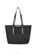 Loewe Men Fold Shopper in raffia 206XF15 Black