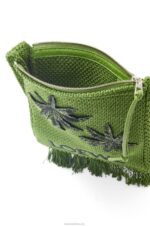 Loewe Men Fringes crossbody bag in organic cotton 206XF231 Green - Image 6