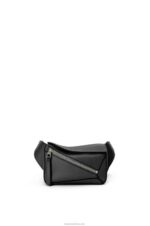 Loewe Men Mini Puzzle bumbag in classic calfskin 206XF279 Black