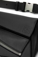 Loewe Men Mini Puzzle bumbag in classic calfskin 206XF279 Black - Image 7