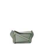 Loewe Men Mini Puzzle bumbag in classic calfskin 206XF298 Dark Sage