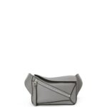 Loewe Men Mini Puzzle bumbag in classic calfskin 206XF570 Asphalt Grey
