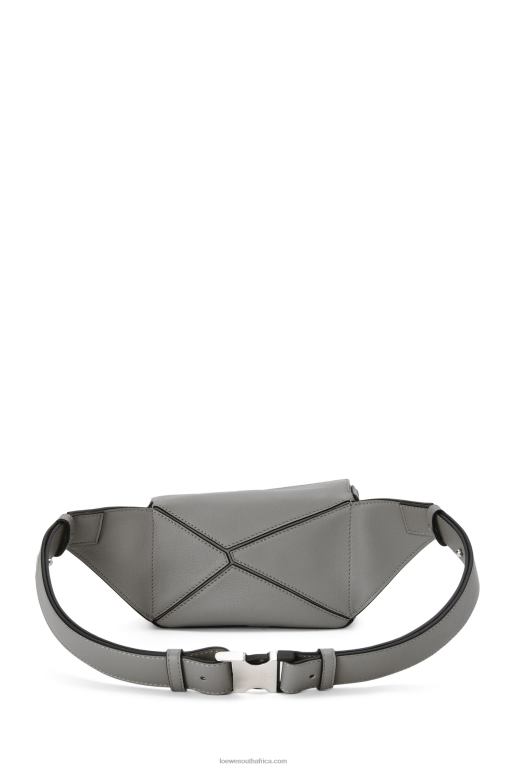 Loewe Men Mini Puzzle bumbag in classic calfskin 206XF570 Asphalt Grey - Image 5