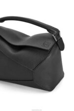 Loewe Men Puzzle Edge bag in grained calfskin 206XF540 Black - Image 8