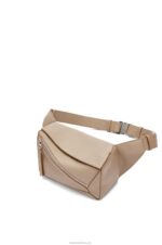 Loewe Men Small Puzzle bumbag in classic calfskin 206XF562 Sand - Image 2