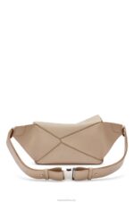 Loewe Men Small Puzzle bumbag in classic calfskin 206XF562 Sand - Image 4