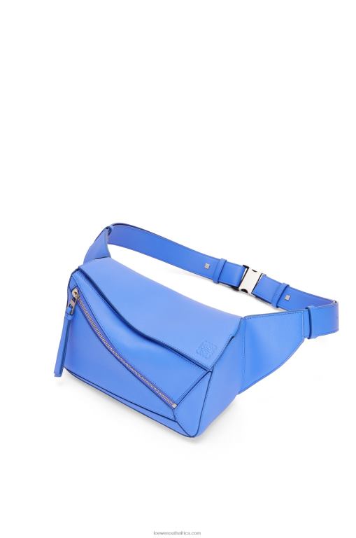 Loewe Men Small Puzzle bumbag in classic calfskin 206XF563 Seaside Blue - Image 3