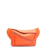 Loewe Men Small Puzzle bumbag in diamond calfskin 206XF568 Orange