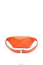 Loewe Men Small Puzzle bumbag in diamond calfskin 206XF568 Orange - Image 6