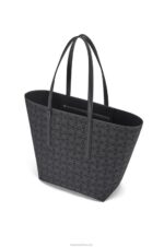 Loewe Men T Tote bag in Anagram jacquard and calfskin 206XF129 Anthracite/Black - Image 3