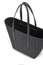 Loewe Men T Tote bag in Anagram jacquard and calfskin 206XF129 Anthracite/Black - Image 5