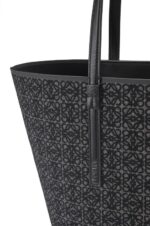 Loewe Men T Tote bag in Anagram jacquard and calfskin 206XF129 Anthracite/Black - Image 6