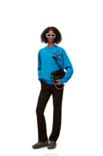 Loewe Men Turnip Head sweater in wool 206XF1026 Cerulean Blue - Image 2