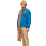 Loewe Men Turnip Head sweater in wool 206XF1026 Cerulean Blue