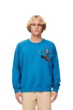 Loewe Men Turnip Head sweater in wool 206XF1026 Cerulean Blue - Image 3
