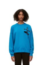Loewe Men Turnip Head sweater in wool 206XF1026 Cerulean Blue - Image 4